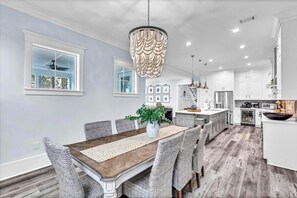 Make mealtime memories together at the dining table, seating 8