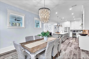 Make mealtime memories together at the dining table, seating 8