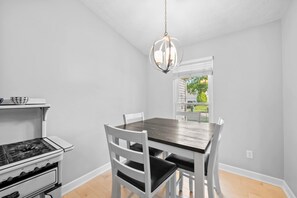 Make mealtime memories together at the dining table, seating 4