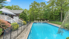 Pool and backyard