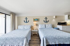 The condo has 2 queen beds