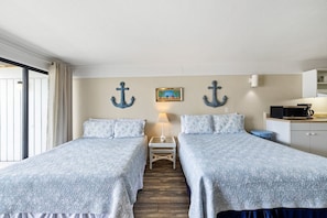 The condo has 2 queen beds