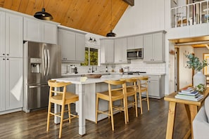 Fully stocked kitchen