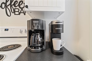 Start each morning off right and brew coffee your way - Keurig or Drip.