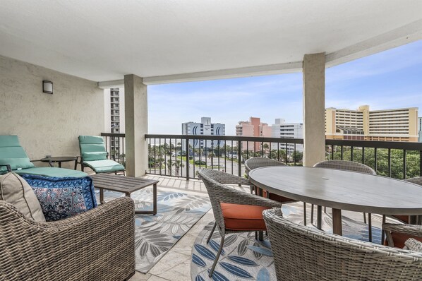 Large Balcony with Ocean Views