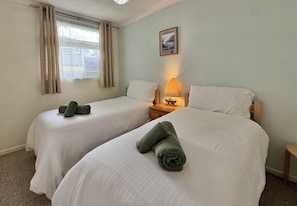 Twin bedroom with small single beds