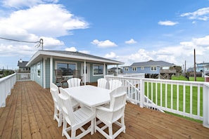 Book today and come relax on the charming deck