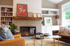 Cozy up with a wood fire
