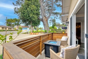 Private fire pit out front