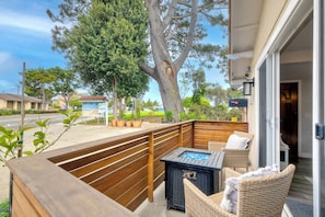 Private fire pit out front