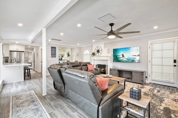 Relax in the spacious living room