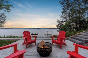 Fire Pit Overlooking The Lake