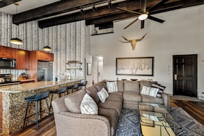 Queen sleeper sofa in living room (1)