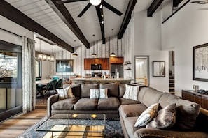 Queen sleeper sofa in living room (2)