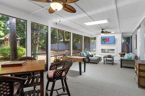 Bonus Sunlit Carolina Room with Foosball and TV Lounge