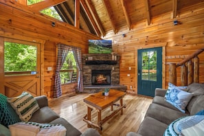 Cozy living room for sports watching or snuggled up watching your favorite movie