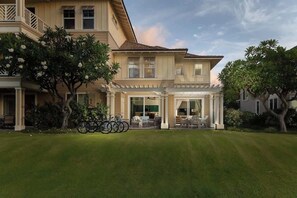 Charming plantation-style villa surrounded by lush greenery and island serenity