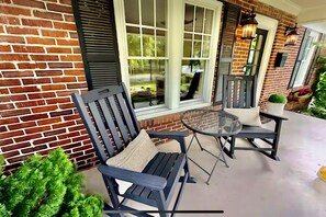 Enjoy the rocking chairs on the front porch