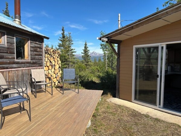 Beautiful mountain view from the deck.