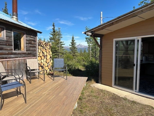 Beautiful mountain view from the deck.