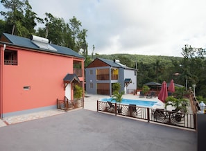 Vue sur piscine