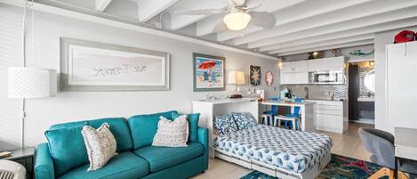 Queen Bed with Queen Sleeper Sofa