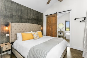 Morning light, crisp linens, and total serenity in this King bedroom