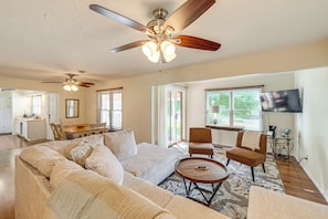 Property Interior | Single-Story Home | Free WiFi | Central A/C & Heating
