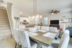 Spacious dining area perfect for meals, games, and connection