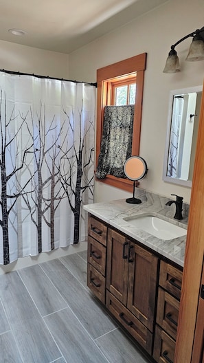 Bathroom with soaking tub