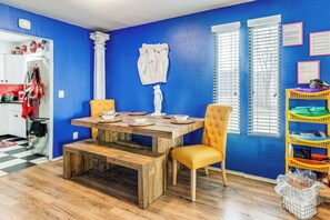 Dining Room | 1st Floor | 2-Story Condo | Dishware & Flatware