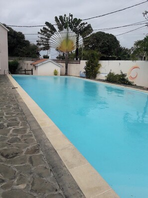 Vue sur piscine