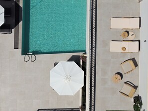 Bird's Eye View from the outdoor pool surroundings. 