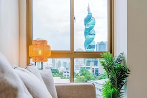 Window view with green touches
