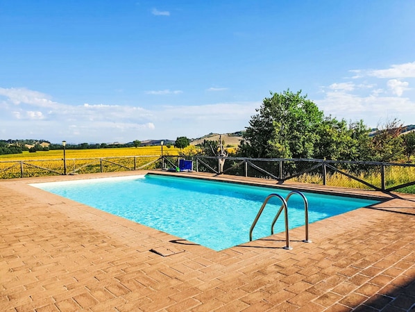 Blue, Swimming Pool, Water, Composite Material, Resort, Leisure, Eco Hotel, Shade, Outdoor Furniture, Reflecting Pool