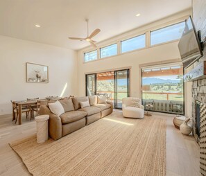 Bright living area with Smart TV