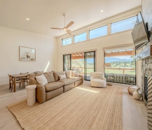 Bright living area with Smart TV
