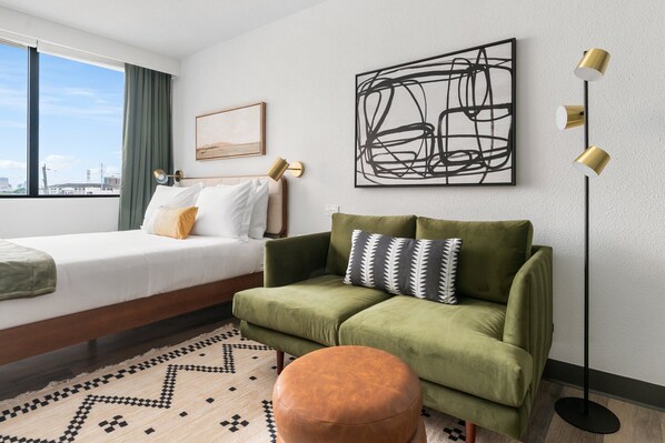 Relax on a plush couch built for comfort and relaxation.