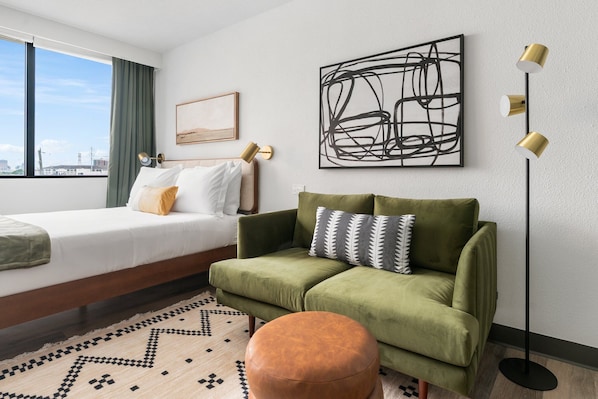 Relax on a plush couch built for comfort and relaxation.