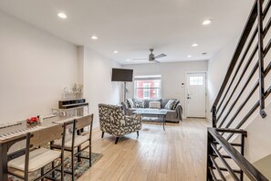 Property Interior | 3-Story Townhome | Free WiFi | Central A/C & Heating