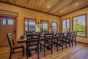 Dining table for 12. 