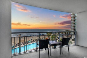 Balcony seating with a view