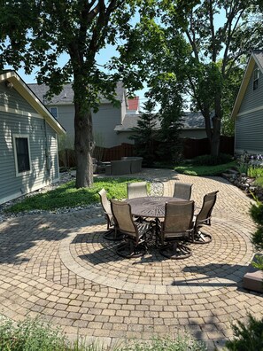 Dining table on back patio