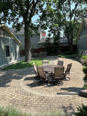 Dining table on back patio