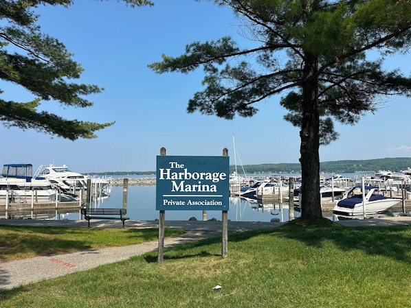 Located across from Harborage Marina