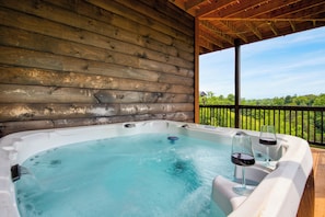 Picturesque views from your hot tub.