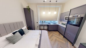 Cozy Studio featuring:
- Smart TV with Netflix
- Comfortable 1x double bed
- Private kitchenette