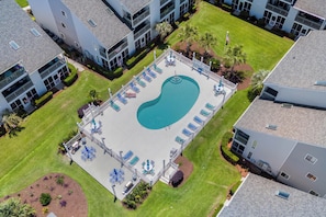 Bird's Eye View of Pool Deck
