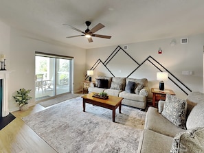 Living Room with Balcony Access