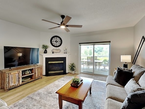 Living Room - Smart TV + Gas Fireplace